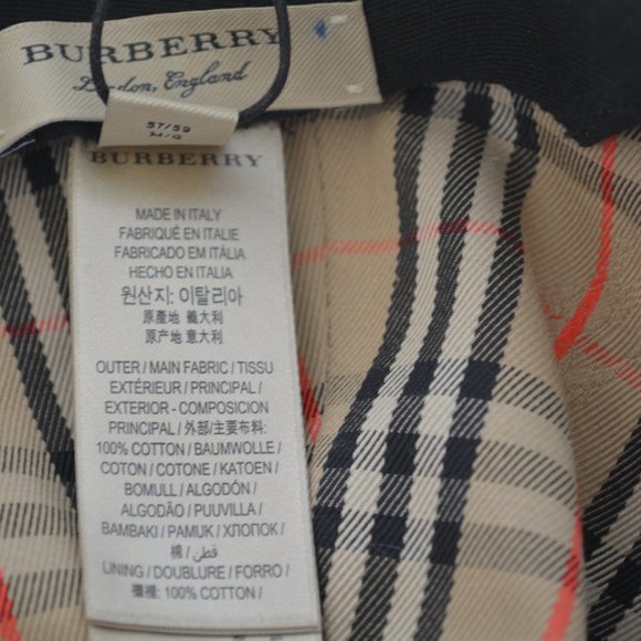 NWT BURBERRY BRIM CHECK BASEBALL CAP HAT - Picture 9 of 10